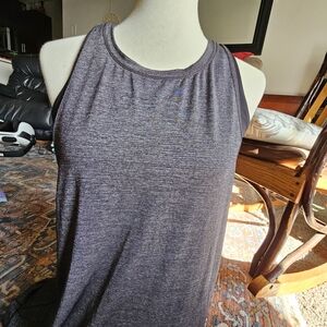 Lululemon Heathered Gray Tank Top With Sports Bra Built In Like New